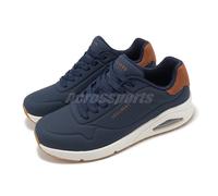 Skechers Uno-Suited On Air Wide Navy Brown Men Casual Shoes 183004-WNVY