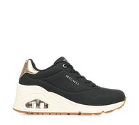 Skechers Baskets Uno Wedge-Hi Steps pour Femme, Noir, 36 EU