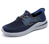 Skechers Baskets Mocassins Delson 3.0-Roth Homme Bleu marine Taille 14 Large