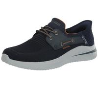 Skechers USA Baskets à Enfiler pour Homme Mocassins Delson 3.0-Roth, Bleu Marine, 14 Wide