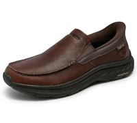 Skechers Homme Pollard-Osgood Bout Mocassin, Rouge/Marron, 40 EU