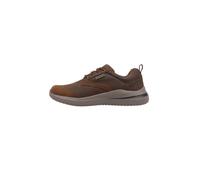 Skechers USA Men's Homme Delson 3.0 Glavine Basket, Dark Brown Leather, 42.5 EU