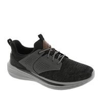 Skechers USA Men's Men's Slade-Breyer 210892 Knitted Mesh Bungee Lace W/Quarter Cage Slip on, Black/Grey, 8.5 X-Wide