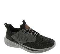 Skechers USA Men's Men's Slade-Breyer 210892 Knitted Mesh Bungee Lace W/Quarter Cage Slip on, Black/Grey, 11