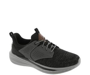 Skechers USA Men's Men's Slade-Breyer 210892 Knitted Mesh Bungee Lace W/Quarter Cage Slip on, Black/Grey, 8.5 X-Wide