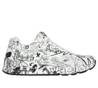 Skechers Vexx: Uno - Process Sketch Chaussures Moyen Width en Blanc/Noir, Pointure 42