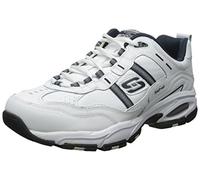 Skechers Vigor 2.0 Serpentine, Men's Sneaker, Blanc/Bleu Marine, 45 EU