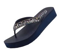 Skechers Vinyasa Butterfly Kiss Tongs pour femme, bleu, 40 EU