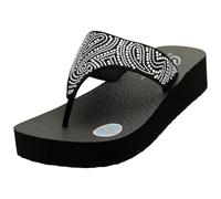 Skechers Vinyasa Paisley Wave Tongs pour femme, Noir , 39 EU