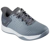 Skechers Viper Court Reload Baskets à Enfiler Mains Libres pour Homme, Garniture Textile Gris Anthracite synthétique, 43 EU