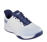 Skechers Slip-ins Relaxed Fit: Viper Court Reload Moyen Width en Blanc/Bleu Marine/Bleu Clair, Pointure 43.5, Vegan, Lavable en machine , Arch Fit