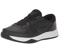 Skechers Viper Court Smash Chaussures de Pickleball athlétiques d'intérieur et d'extérieur Coupe décontractée, Noir/Blanc, 42 EU