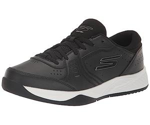 Skechers Viper Court Smash Chaussures de Pickleball athlétiques d'intérieur et d'extérieur Coupe décontractée, Noir/Blanc, 42 EU