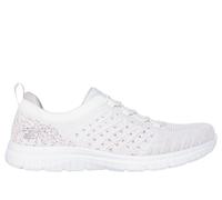 Skechers Virtue - Show Runner Chaussures Moyen Width en Blanc, Pointure 35, Vegan, Lavable en machine