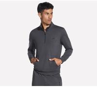 Skechers Weekend Easy 1/4 Zip Top en Noir/Gris Anthracite, Pointure Grand