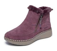 Skechers Femme Wilshire BLVD-Fresh Zip Bottine, Bordeaux, 40 EU