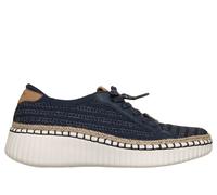 Skechers Wilshire Blvd - Passion Play Chaussures Moyen Width en Bleu Marine/Argent, Pointure 41, Vegan, Lavable en machine