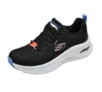Skechers Women's 149685 BKMT Trainers, Black Leather Mesh Multi Trim, 39 EU