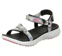 Skechers Women's 600 Spikeless Golf Sandals Shoe, Black/Multi Snake Print, 11