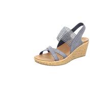 Skechers Women's Beverlee High Tea Sandal, Navy Sparkle Linen Gore Trim, 36 EU