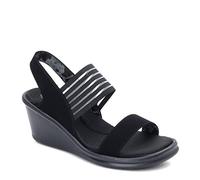 Skechers Sandale compensée Cali Rumblers Sci-Fi Femme Noir 37,5 EU (US 7,5 W)