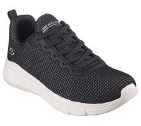 Skechers Women's Bobs B Flex Visionary Essence, Bordure Blanche en Tricot Noir., 37.5 EU