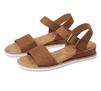 Skechers Femme Desert Kiss Serendipitous Sandale, Chestnut Microfiber, 39.5 EU