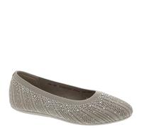 Skechers Women's Cleo 2.0-Glitzy Daze Ballet Flat, Taupe, 39 EU