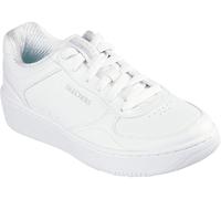Skechers Femme Sport Court 2.0-Core Essentia Baskets Plimsolls, Blanc, 36 EU