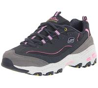 Skechers Women's D'Lites Sneaker, Navy Multicolour, 4.5 UK Wide