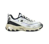 Skechers Baskets basses D'LITES Vintage Vision – Cuir noir, détails multicolores – Taille 39