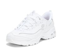 Skechers Women's D'Lites Winning Choice Hands Free Slip INS Sneaker, White/Silver, 8.5 Wide