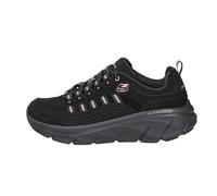 Skechers Femme D'Lux Walker 2.0 Golden Step Basket, Black Leather/Rose Gold Trim, 38 EU