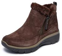 Skechers Women's Easy Going Cool Zip Ankle Boot, Chocolat, 36.5 EU