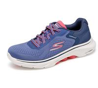 Skechers Women's Go 7-Cosmic Waves Athletic Walking Trainers Sneaker, Bleu Marine/Corail, 40 EU