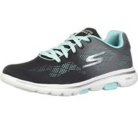 Skechers Women's Go Walk 5-Alive Sneaker, Black Aqua, 38.5 EU