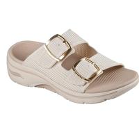 Skechers Women's Two Band Slide Sandal, Natural, 6