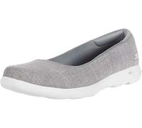 Skechers Women's GO Walk LITE-136001 Ballet Flat, Gray, 10 Medium US