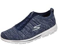 Skechers Women's Go Walk Travel-Radiant Moon Sneaker, Bleu Marine, 38 EU