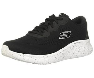 Skechers Women's Lite Pro Sneaker, Bordure Blanche en Maille Noire., 40 EU