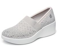 Skechers Mocassins femme Martha Stewart Argent clair Taille 38 EU