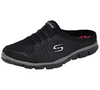 Skechers Women's No Limits Slip-On Mule Sneaker Black/Purple 8.5