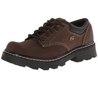 Skechers Chaussures Oxford Parties-Mate pour Femme, Cuir suédé Chocolat, 38.5 EU
