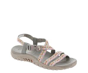 Skechers Women's Reggae-Dream Weaver Sport Sandal, Taupe Multi, 37.5 EU