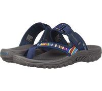 Skechers Women's Reggae-MAD Swag-Toe Thong Woven Sandal, Navy, 10 M US