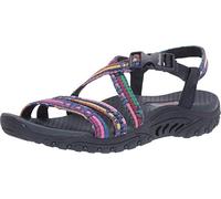 Skechers Femme Reggae - Sew Me - Bride arrière tissée bohème à lanières Sandale, Bleu Marine/Multicolore, 36 EU