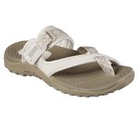 Skechers Women's Reggae Trailway Flip Flop, Natural/Cream, 11 M US