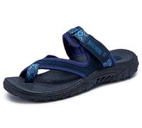 Skechers Women's Reggae Trailway Flip Flop, Navy/Blue, 11 M US