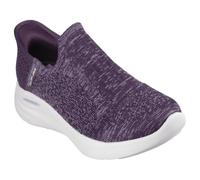 Skechers Femme Relaxed Fit Sport Basket, Dark Purple Knit/Purple Trim, 37.5 EU
