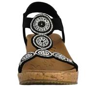 Skechers Women's Slingback Wedge Sandal, Black, 9.5 B (M)